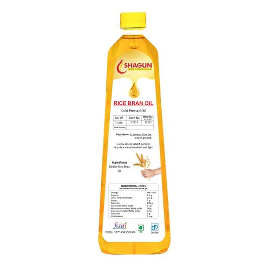 Shagun Rice Bran Oil 1 Litre | Rice Bran Cooking Oil 1 Litre