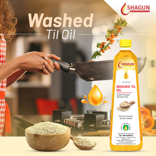 Shagun Cold Pressed Sesame Oil | 100% Pure Gingelly oil 1 Litre