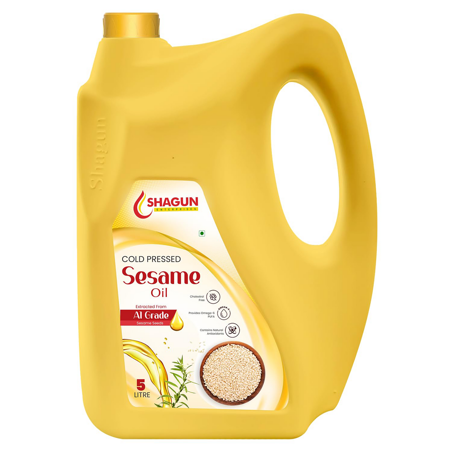 Shagun Cold Pressed Sesame Oil 4.5 Litre (Gingelly Oil)