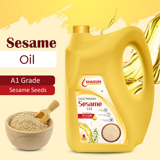 Shagun Cold Pressed Sesame Oil 4.5 Litre (Gingelly Oil)