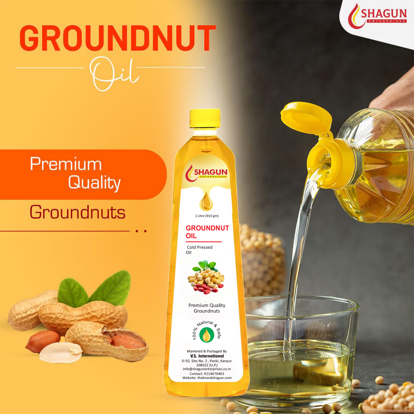 Shagun Groundnut Oil Cold Pressed | 100% Pure Peanut Oil